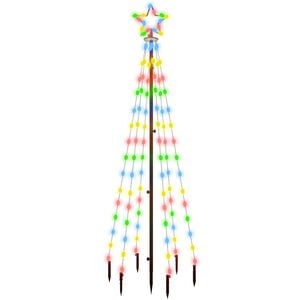 vidaXL Choinka z kołkiem gruntowym, 108 kolorowych LED, 180 cm