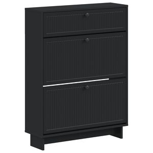 vidaXL Szafka na buty EDE 78 x 24 x 103 cm Drewno inżynieryjne Czarny