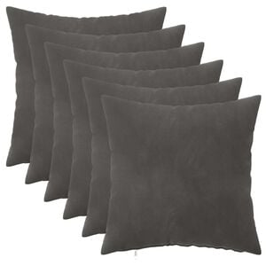 vidaXL Poszewka na poduszkę 6 szt. HEERLEN ciemnoszary 30 x 30 cm