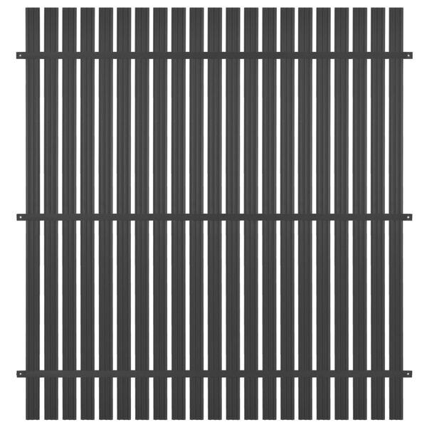 vidaXL Panel ogrodzeniowy z aluminium, 180 x 180 cm, antracytowy