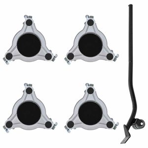 vidaXL Rolki meblowe 4 szt. z podnośnikiem 19x17,5x6 cm Stal 1000 kg