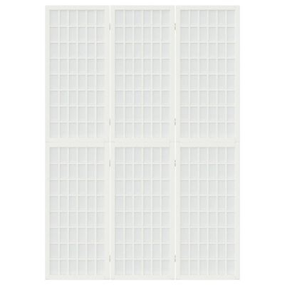 vidaXL Składany parawan 3-panelowy, styl japoński, 120x170 cm, biały