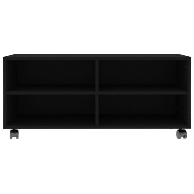 vidaXL Szafka pod TV, czarna, 90x35x35 cm, materiał drewnopochodny
