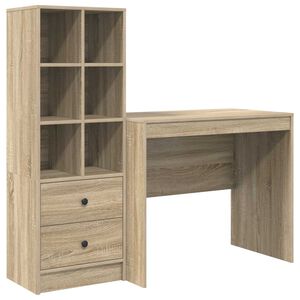 vidaXL Biurko Dąb Sonoma 135,5 x 50 x 127 cm 2 szt.