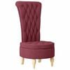 vidaXL Fotel typu slipper Czerwone wino 56,5 x 70 x 110 cm tkanina