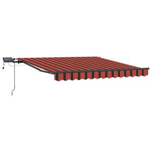 vidaXL Markiza wysuwana pomarańczowy i brązowy 300 x 250 cm