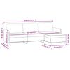 vidaXL 3-osobowa sofa z podn&oacute;żkiem winna czerwień 210 cm, aksamit