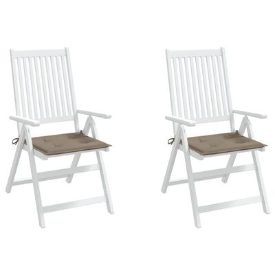 vidaXL Poduszki na krzesła ogrodowe, 2 szt., taupe, 40x40x3 cm