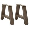 vidaXL Nogi do stolika kawowego w kształcie litery A 2 szt. 40x(30-31) cm Stal