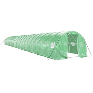 vidaXL Szklarnia ze stalową ramą, zielona, 72 m&sup2;, 24x3x2 m