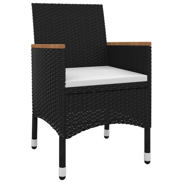 vidaXL 5-cz. zestaw mebli ogrodowych z poduszkami, rattan PE i szkło