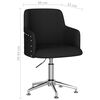vidaXL Obrotowe krzesło biurowe, czarne, tapicerowane tkaniną