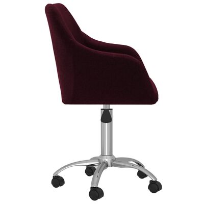 vidaXL Obrotowe krzesła stołowe, 4 szt., fioletowe, obite tkaniną