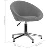 vidaXL Obrotowe krzesło stołowe, jasnoszare, obite tkaniną