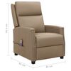 vidaXL Fotel masujący, cappuccino, obity sztuczną sk&oacute;rą