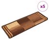 vidaXL Samoprzylepne nakładki na schody, 5 szt., 65x21x4 cm, brązowe