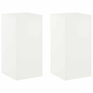 vidaXL Stojak na rośliny 2 pcs Biały 40 x 40 x 80 cm Stal