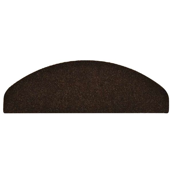 vidaXL Maty na schody samoprzylepne 30 szt. 65x21x4 cm Brązowe p&oacute;łokrągłe duże