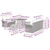 vidaXL Zestaw Sof na Ogród 8 pcs Szary polirattan