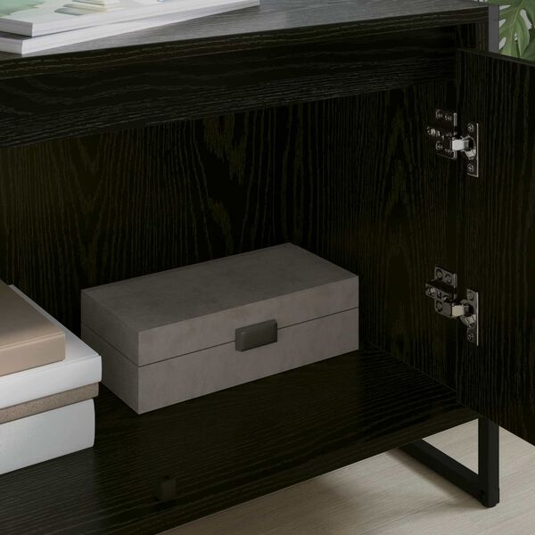 vidaXL Szafka pod telewizor Czarny Dąb 140 x 36 x 49.5 cm