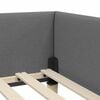 vidaXL Rama ł&oacute;żka narożnego Ciemnoszary 90 x 190 cm tkanina