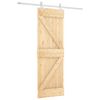 vidaXL Drzwi przesuwne Naturalne i białe 70 x 210 cm