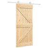 vidaXL Drzwi przesuwne 90 x 210 cm Lite drewno sosnowe