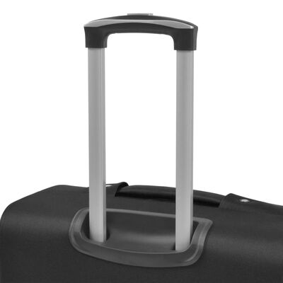 vidaXL 3-częściowy komplet walizek podróżnych, czarny