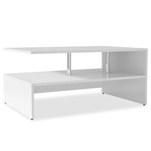 vidaXL Stolik kawowy, 90x59x42 cm, materiał drewnopochodny, biały
