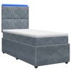 vidaXL Ł&oacute;żko z box spring LED z materacem ciemnoszary 80 x 200 cm