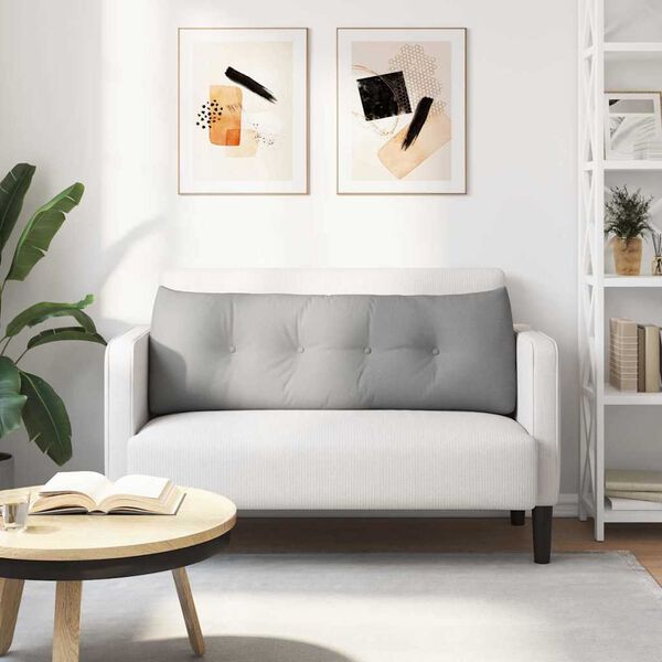 vidaXL Poduszka na plecy Szary chmur 140 x 24 x 50 cm tkanina