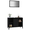vidaXL 2-cz zestaw mebli łazienkowych, czarny, materiał drewnopochodny