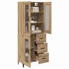 vidaXL Highboard z szufladą Dąb rzemieślniczy 69,5 x 34 x 180 cm