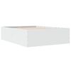 vidaXL Rama łóżka, biała, 120x190 cm, materiał drewnopochodny