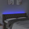 vidaXL Zagł&oacute;wek do ł&oacute;żka z LED, taupe, 163x16x78/88 cm, tkanina