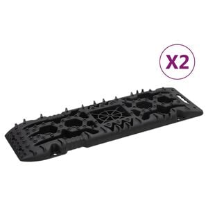 vidaXL Trapy, 2 szt., czarne, 107x31x7 cm, nylon