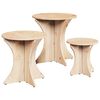 vidaXL Stolik kawowy 3 szt. Naturalny 46 x 46 x 47 cm