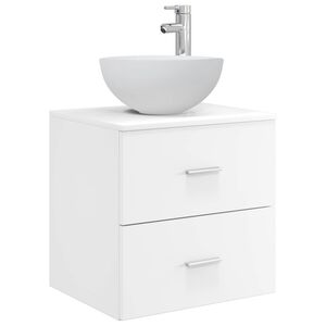 vidaXL Umywalka wisząca Biały 49,5 x 35 x 63 cm Drewno inżynieryjne