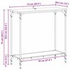 vidaXL Konsola dąb artisan 75 x 30.5 x 75 cm Materiał drewnopochodny
