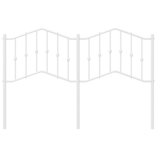 vidaXL Metalowe wymienne wezgłowie, białe, 150 cm