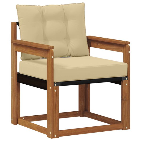 vidaXL Sofa na zewnątrz Drewno akacji i tekstylen Naturalny