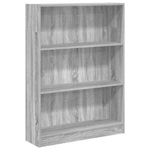 vidaXL Regał, szary dąb sonoma, 80x24x109 cm, materiał drewnopochodny