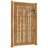 vidaXL Furtka ogrodowa, 105x130 cm, stal kortenowska, motyw bambusa
