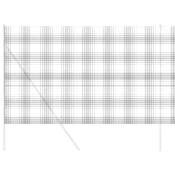 vidaXL Spawana siatka ogrodzeniowa Szary 1.5 x 25 m Stal