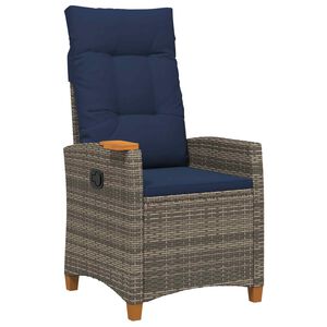 vidaXL Fotel z regulowanym oparciem i tacą na napoje 62 x 64 x 112 cm