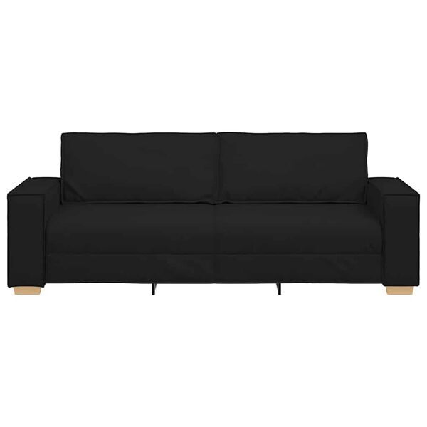 vidaXL Sofa 3-osobowa Czarna 220x78x84 cm Tkanina
