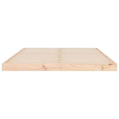 vidaXL Rama łóżka, 135x190 cm, lite drewno sosnowe