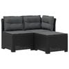 vidaXL Sofa ogrodowa 3-osobowa z poduszkami w rattanowym wyglądzie PP