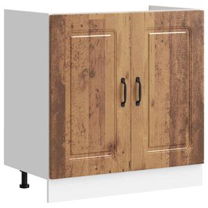 vidaXL Szafka pod zlewozmywak, Kalmar, stare drewno, 80x46x81,5 cm