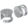 vidaXL Nakładki z zamkiem motylkowym 2 szt. Srebrny 15 x 11,5 mm Metal